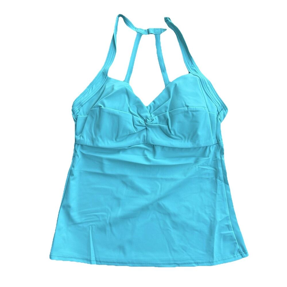 Title Nine Sports Bra NWT Swim Tankini Bikini 32D Teal Top Women’s